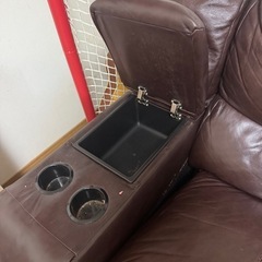 イエローボックス　本革リクライニングソファの画像