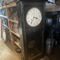 ゼンマイ柱時計、特大柱時計、明治時計、ゼンマイ振り子時計の画像