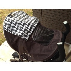 Aprica stick ベビーカー　バギー　千鳥柄　の画像