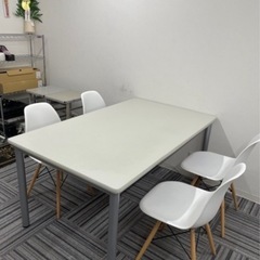 事務所ミーティング机・椅子4脚セットの画像