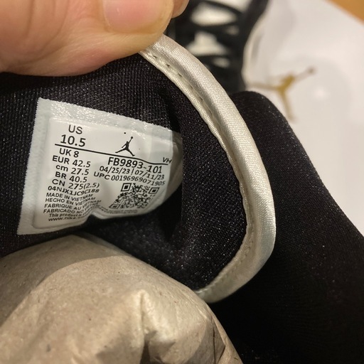 AIR JORDAN1 ホワイト/ブラックウィメンズ27.5cmエアジョーダン