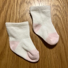 【おまけ】ベビー靴下 ホワイトとピンク　0歳用の画像