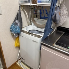 洗濯機上ラック　ニトリ　白の画像