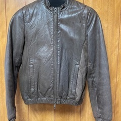 ナノユニバース　nanouniverse レザージャケット　ブラウンの画像