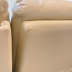 3人用電動合皮テーブル付きリクライニングソファの画像