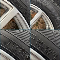 ㊱155/65R14 新品冬用タイヤと中古ホイールとナット付きの画像