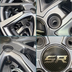 ㊱155/65R14 新品冬用タイヤと中古ホイールとナット付きの画像