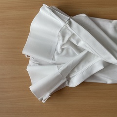 レースカーテン白2枚組：丈82cmの画像