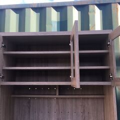 JM20459S)食器棚/キッチンボード Walsh ウォルシュ 上下分離可能  ベガコーポレーション コンセント通電確認済み  中古品【取りに来られる方限定】の画像