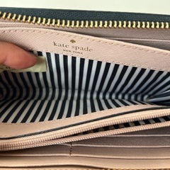 kate spade 長財布 ネイビー/ピンクの画像