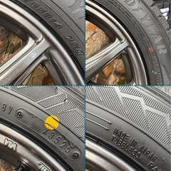 ㊲155/65R14 新品冬用タイヤと中古ホイールとナット付きの画像