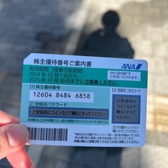 ANA株主優待券　の画像