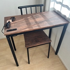 RASIK パソコンデスク&チェア　(コンセント付き)の画像