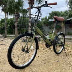 ★美車★20インチ★折り畳み自転車★6段変速★シート綺麗★早期取引希望★の画像