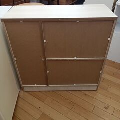 ★リユースのサカイつくば店★TK7379  レンジ台 ホワイト H90×D38×W90 クリーニング済みの画像