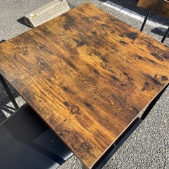 ニトリ ダイニングテーブル3点セット DTステイン70 ※定価34,890円の画像