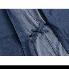 12/5(金)まで　和服の羽織もの レディース 無地 デニム色(インディゴブルー)の画像