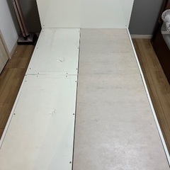 ニトリ　ベッドフレーム　セミダブル　収納付きの画像