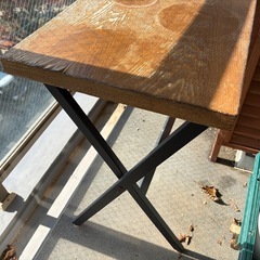 (無料)木製アイアンつくえ机の画像