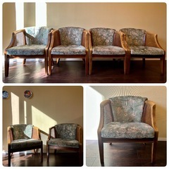 【連休限定→96,000円 】伸長式ダイニングテーブルセット（チェア×4）高級三越家具ブルージュ（MITSUKOSHI）の画像