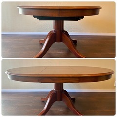 【連休限定→96,000円 】伸長式ダイニングテーブルセット（チェア×4）高級三越家具ブルージュ（MITSUKOSHI）の画像