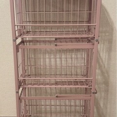 ランドリー　　バスケット　ボックス　ピンクの画像