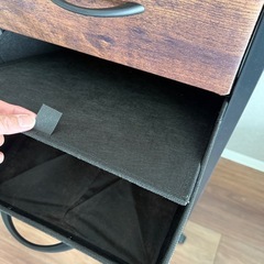 新品未使用　木目調ミニ収納タンスの画像