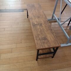 ★リユースのサカイつくば店★TK7389  ベンチ ブラウン H37×D32×W120 クリーニング済みの画像