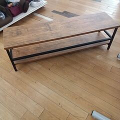 ★リユースのサカイつくば店★TK7389  ベンチ ブラウン H37×D32×W120 クリーニング済みの画像