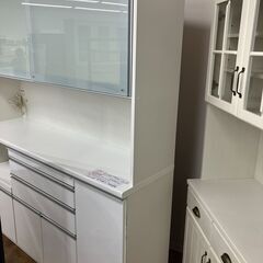 ★リユースのサカイ水戸店★ 松田家具 レンジボード ホワイト H205×D48.5×W175.5 クリーニング済み MT6351の画像