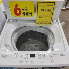 J2178【リユースのサカイ柏店】ヤマダ　YAMADA 6.0kg 全自動洗濯機　YWM-T60H1　2022年製　動作確認、クリーニング済みの画像