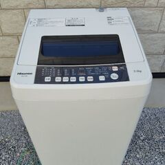 【お届けも可能です】Hisenseハイセンス 洗濯機 2019年製 5.5kg HW-T55C 本体幅50cm 最短10分洗濯の画像