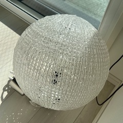 ライト 【希少／廃盤品】クリスタル風球形ペンダントライトの画像