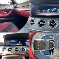 メルセデスベンツCLS220d スポーツスクルージブパッケージ360°カメラアダプティブクルーズコントロールサンルーフレッド&ブラック、レザーコンビシート、リモートパーキングアシストコックピットナビの画像