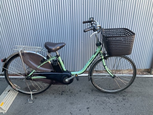 736  パナソニック最新機種電動アシスト自転車viviDX26インチグリーン系ボディー