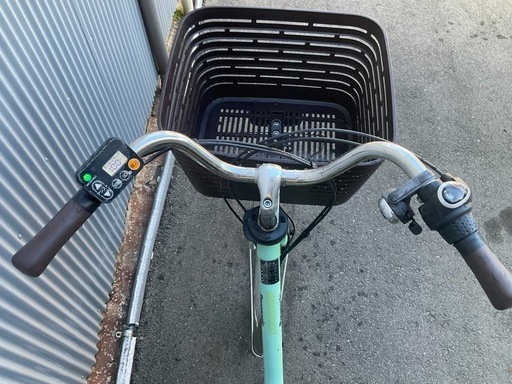 736  パナソニック最新機種電動アシスト自転車viviDX26インチグリーン系ボディー