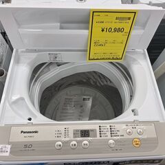 J2180【リユースのサカイ柏店】パナソニック　Panasonic 5.0kg 全自動洗濯機　NA-F50B12　2019年製　動作確認、クリーニング済み　参考価格49,280円の画像