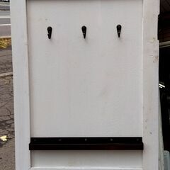 姿見 ホワイト/白 幅44×高135cm スタンド シャビー ミラー カントリー調 家具 札幌市 中央区 南12条の画像