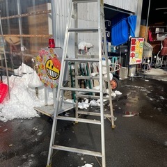 ALINCO アルミ はしご兼用脚立 MBV-180 6尺 6段 全長3.6m 梯子 脚立 高所作業 雪おろし 中古品 アルインコ ④の画像