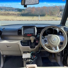 【時間限定値下げ】車検あり 格安ホンダN-BOX ナビ、テレビ、バックカメラ、両側スライドドア　ETC アイドリングストップの画像