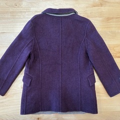 110 ウールコート  えんじ色の画像