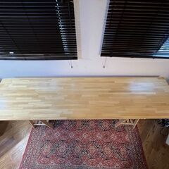 【無料】無垢集成材ロングテーブル 天板（約240×60×2.3cm）の画像