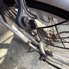 ママチャリ　黒　パンクの画像