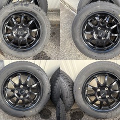 取引中　ホイール付きスタッドレスタイヤ　ブリジストン　vrx nbox  軽自動車の画像