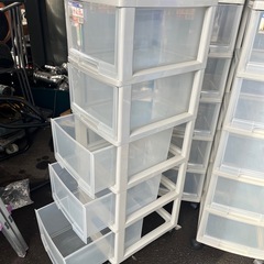 お話中　天馬 TENMA プレシェルケース 深5段 衣類 小物 収納 キャスター付 キャスター付き W330 D410 H1110 中古品 Presell 4点あります！ ④の画像