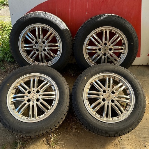 終了 プリウス 4穴 スタッドレスアルミセット 185/65R15    PCD100