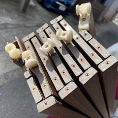 アコーディオンドア パネルドア 木目 厚さ17ミリ の画像