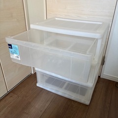 クローゼットチェスト54 3段 クリア🕊の画像