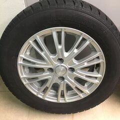【🍀美品】スタットレスタイヤ「GOOD YEAR」アイスナビ7「ICENAV 7」１８５／６５Ｒ１５ アルミホィール付・合計4本 管理No3-2の画像