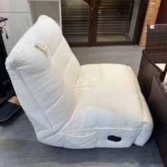 配達可【1人掛けリクライニングソファ】【白色】クリーニング済み【管理番号】  1122 橋の画像